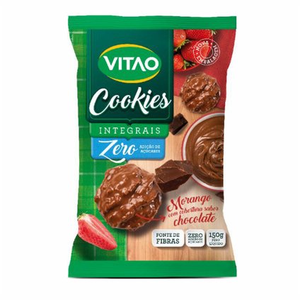 COOKIES VITAO MORANGO COM COBERTURA DE CHOCOLATE ZERO 80G