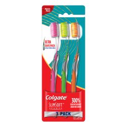 Escova Dental Colgate Slim Soft Advanced Pack Com 3 Unidades