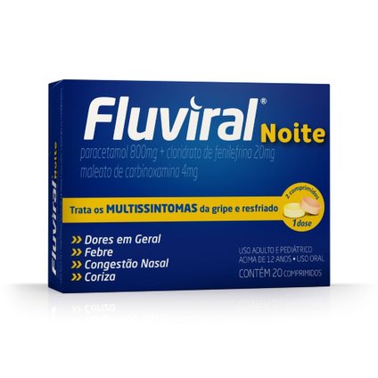 FLUVIRAL NOITE 20 COMPRIMIDOS REVESTIDOS