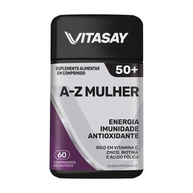 SUPLEMENTO VITAMÍNICO VITASAY 50+ A-Z MULHER 60 COMPRIMIDOS