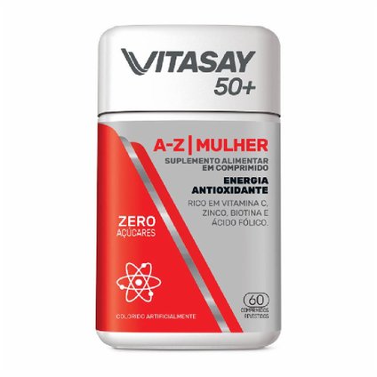 SUPLEMENTO VITAMÍNICO VITASAY 50+ A-Z MULHER 60 COMPRIMIDOS