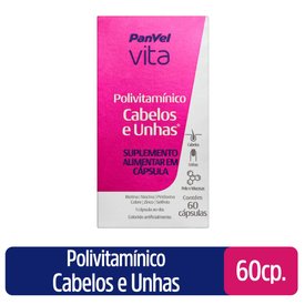 POLIVITAMÍNICO CABELOS UNHAS PANVEL VITA 60 CÁPSULAS