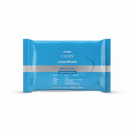 LENÇO MICELAR PANVEL FACES 25 UNIDADES