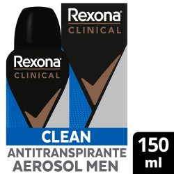 Desodorante Antitranspirante Aerosol Rexona Men Clinical Clean 96h 150ml