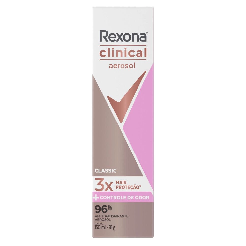 Desodorante Aerosol Rexona Men Clinical Clean 150ml - PanVel Farmácias