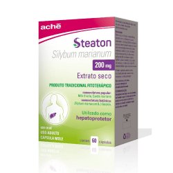 Steaton Silimarina 200mg Hepatoprotetor 60 Cápsulas