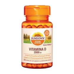 Suplemento Alimentar Sundown Vitamina D 2.000 Ui 200 Cápsulas