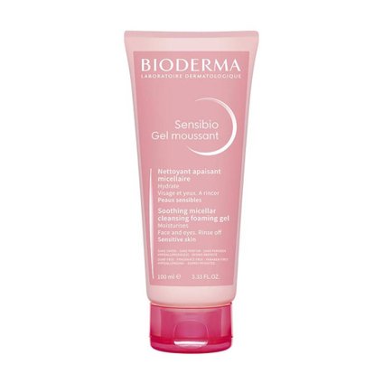 GEL DE LIMPEZA FACIAL MICELAR CALMANTE E HIDRATANTE BIODERMA SENSIBIO GEL MOUSSANT 100ML