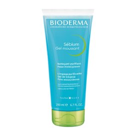 GEL MOUSSANT BIODERMA SÉBIUM LIMPEZA ANTIOLEOSIDADE DE ALTA TOLERÂNCIA 200ML