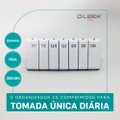 PORTA COMPRIMIDOS SEMANAL 7 COMPARTIMENTOS PILBOX CITY CINZA