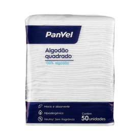 ALGODÃO QUADRADO PANVEL COM 50 UNIDADES