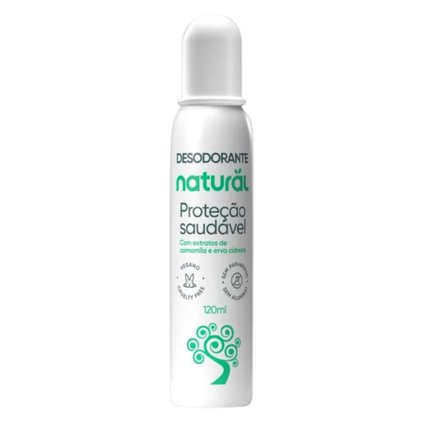 DESODORANTE NATURAL SUAVETEX SPRAY COM EXTRATOS DE CAMOMILA + ERVA CIDREIRA SEM ALUMINIO 120ML