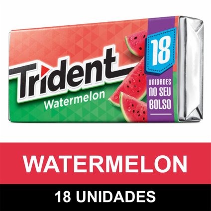 GOMA DE MASCAR TRIDENT 18S MELANCIA  AVULSO