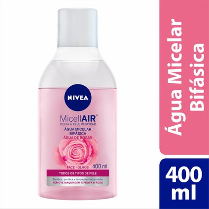 ÁGUA MICELAR BIFÁSICA NIVEA ÁGUA DE ROSAS 400ML