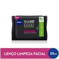 LENÇOS DE LIMPEZA DEMAQUILANTES NIVEA MICELLAIR EXPERT 20 UNIDADES