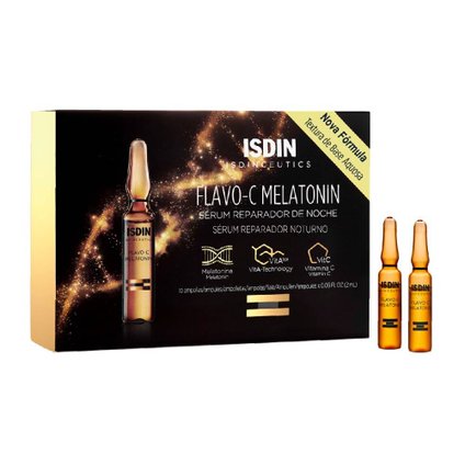 SÉRUM ISDINCEUTICS COM VITAMINA C NOTURNO FLAVO-C MELATONIN
