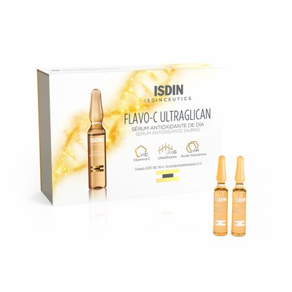 SÉRUM DIURNO ISDINCEUTICS VITAMINA C FLAVO-C ULTRAGLICAN 30 AMPOLAS