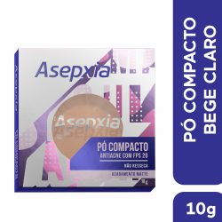 Pó Compacto Antiacneico Asepxia Bege Claro Fps20 10g