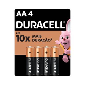 PILHA ALCALINA DURACELL AA C/4 UNIDADES