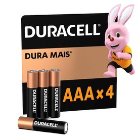 PILHA ALCALINA DURACELL AAA COM 4 UNIDADES