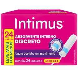 Absorvente Interno Intimus Discreto Médio - 24 Unidades