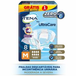 Fralda Adulto Tena Slip Ultra M Leve 8 Pague 7 Unidades