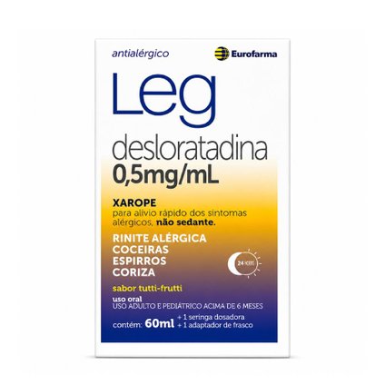 LEG XAROPE DESLORATADINA 0,5MG/ML 60ML