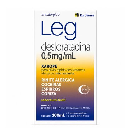 LEG XAROPE DESLORATADINA 0,5MG/ML 100ML