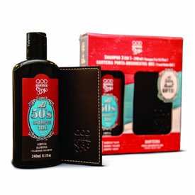 KIT QOD BARBER SHOP SHAMPOO E CARTEIRA