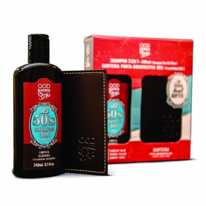 KIT QOD BARBER SHOP SHAMPOO E CARTEIRA