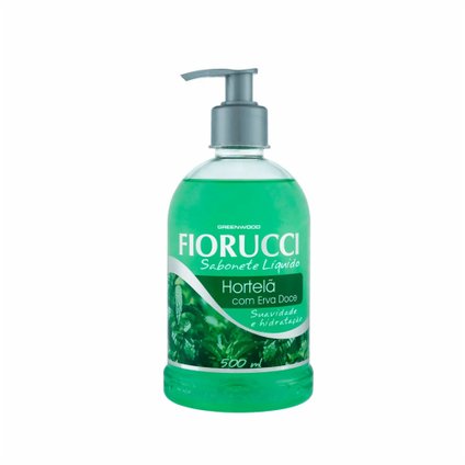 SABONETE LÍQUIDO FIORUCCI HORTELÃ COM ERVA DOCE 500ML