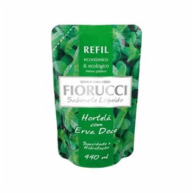 SABONETE LIQUIDO REFIL FIORUCCI HORTELA C ERVA DOCE 440ML