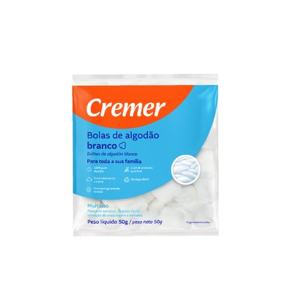 BOLAS DE ALGODÃO CREMER 50G