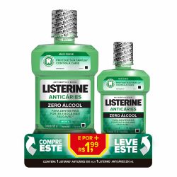 Enxaguatório Bucal Listerine Anticáries 500ml + 250ml Canguru