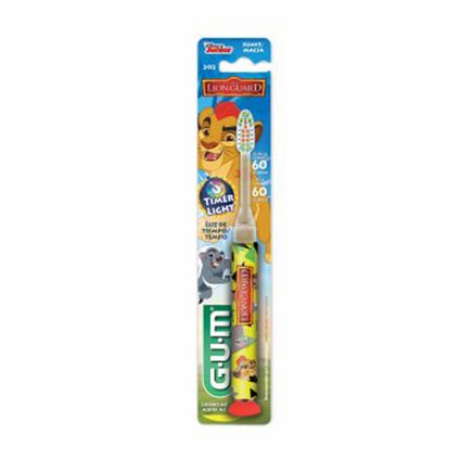 ESCOVA DENTAL INFANTIL GUM  DISNEY GUARDA DO LEÃO TIMER LIGHT