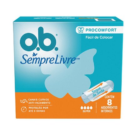 ABSORVENTE INTERNO OB PROCOMFORT SUPER 8 UNIDADES