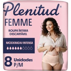 Roupa Íntima Plenitud Femme Para Incontinência P/m 8 Unidades