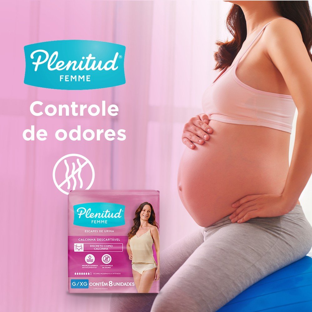 ROUPA ÍNTIMA FEMININA PLENITUD FEMME G/XG COM 8 UNIDADES