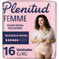Roupa Íntima Feminina Plenitud Femme G/xg Leve 16 Pague Com 15 Unidades