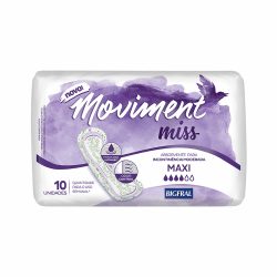 Absorvente Para Incontinência Bigfral Moviment Miss Maxi Com 10 Unidades