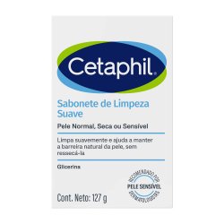 Sabonete Em Barra De Limpeza Suave Cetaphil Para Pele Normal A Seca E Sensível 127g