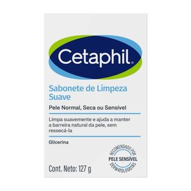 Sabonete Em Barra De Limpeza Suave Cetaphil Para Pele Normal A Seca E Sensível 127G