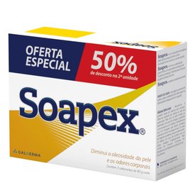 KIT 1 SOAPEX BARRA 80G +  1 SOAPEX BARRA 80G COM 50% DE DESCONTO