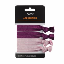 Kit Com 4 Elásticos Nó 2 Cor Nude E Cor Vinho Panvel Acessorios 19