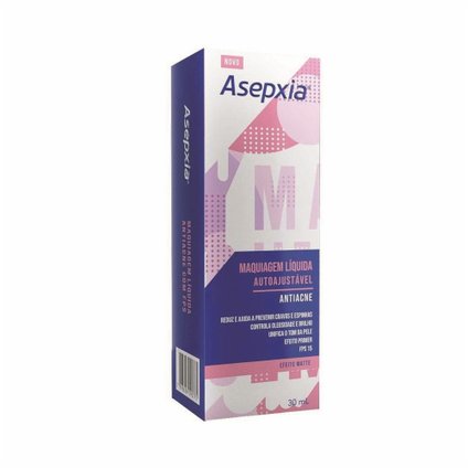 ASÉXPIA MAQUIAGEM LÍQUIDA AUTO AJUSTÁVEL ANTIACNE 30ML