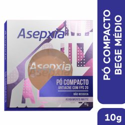 Pó Compacto Antiacneico Asepxia Bege Médio Fps20 10g