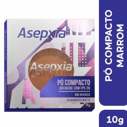 Pó Compacto Antiacneico Asepxia Marrom Fps20 10g