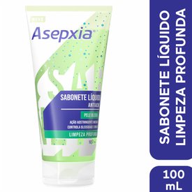 SABONETE LIQUÍDO ASÉPXIA LIMPEZA PROFUNDA 100ML