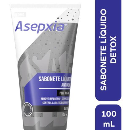 SABONETE LÍQUIDO ASEPXIA DETOX 100ML