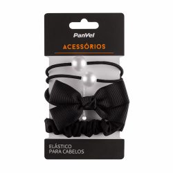 Kit Com 3 Elásticos Cabelo Perola Laço E Tecido Panvel Acessorios 19